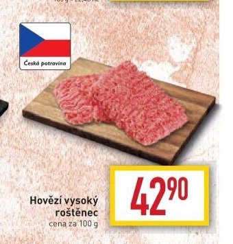 Hovězí vysoký roštěnec