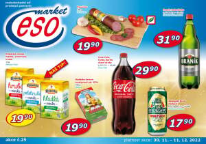 akční leták ESO MARKET 30.11.2022-11.12.2022