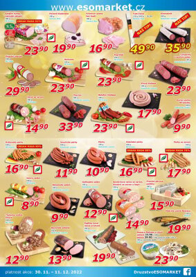 akční leták ESO MARKET 30.11.2022-11.12.2022