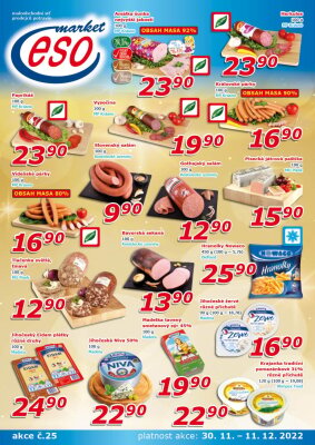 akční leták ESO MARKET 30.11.2022-11.12.2022
