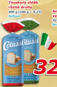 Italský toustový chléb Pan di Casa Colussi