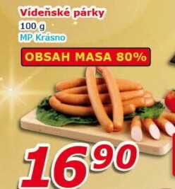 Párky vídeňské Krásno