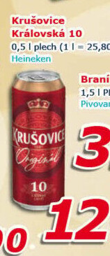 Pivo světlé výčepní Originál Královská 10° Krušovice