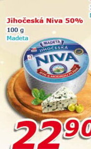 Sýr Niva Jihočeská 50% Madeta