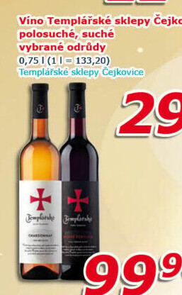 Vína Templářské sklepy Čejkovice