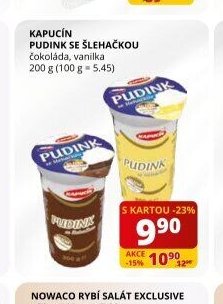 Kapucín pudink se šlehačkou