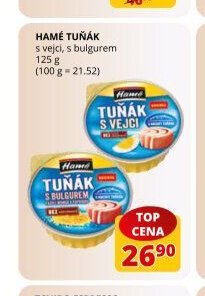 Hamé tuňák s vejci, s bulgurem