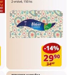 Velvet Classic kosmetické ubrousky