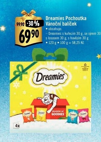 Balíček vánoční pro kočky Dreamies
