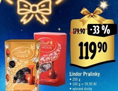 Bonboniéra Pralinky Lindor Lindt