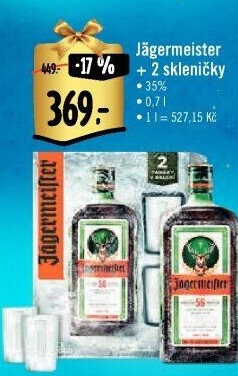 Bylinný likér Jägermeister - dárkové balení
