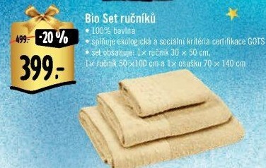 Set ručníků a osušek bio