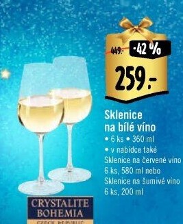 Sklenice na bílé víno