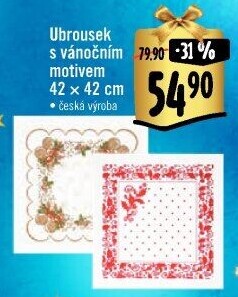 Ubrousky papírové vánoční