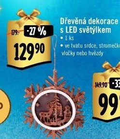 Vánoční dřevěné závěsné dekorace