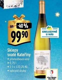 Vína Sklepy svaté Kateřiny - přívlastková