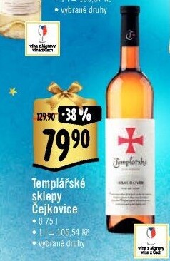 Vína Templářské sklepy Čejkovice