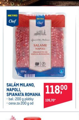 SALÁM MILANO, NAPOLI, SPIANATA ROMANA