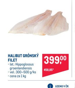HALIBUT GRÓNSKÝ FILET