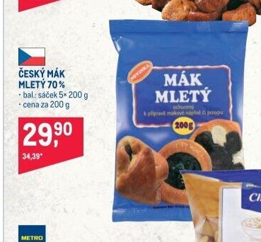 ČESKÝ MÁK MLETÝ 70 %