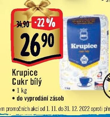 Krupice Cukr bílý