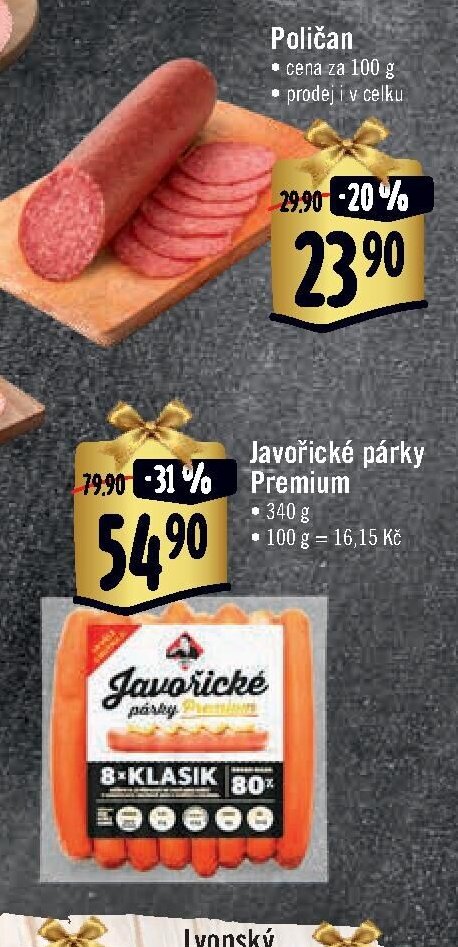 Javořické párky Premium