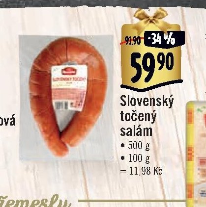 Slovenský točený salám