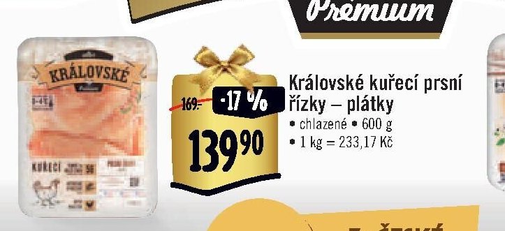 Královské kuřecí prsní řízky - plátky