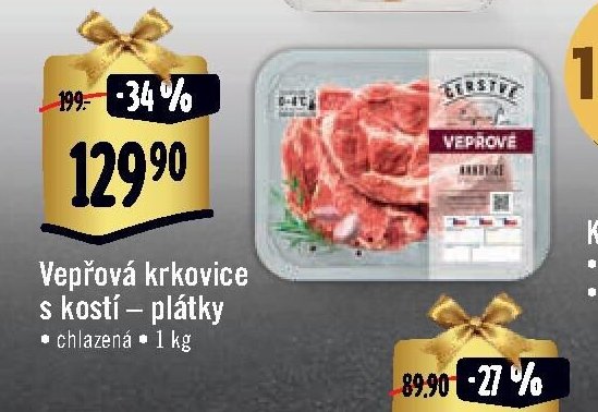 Vepřová krkovice s kostí - plátky