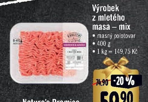 Výrobek z mletého masa - mix
