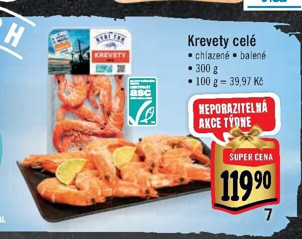 Krevety celé