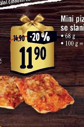 Mini pizza se slaninou