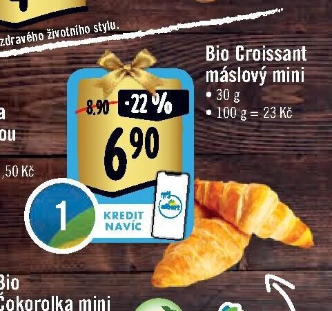Bio Croissant máslový mini