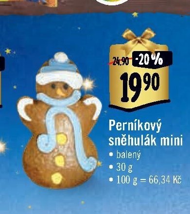 Perníkový sněhulák mini