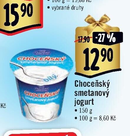 Choceňský smetanový jogurt