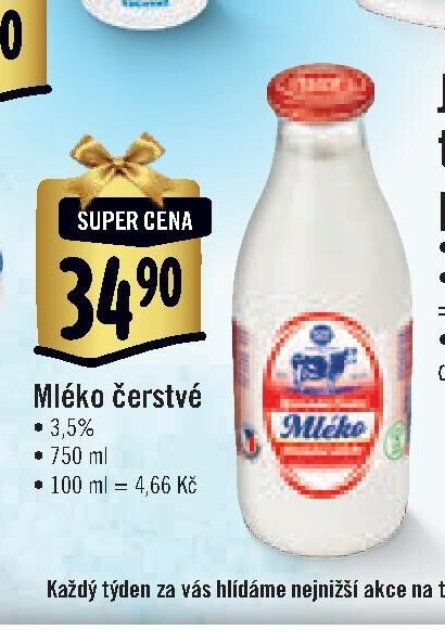 Mléko čerstvé