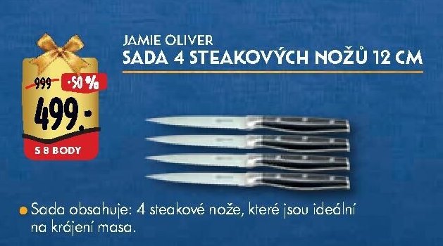 JAMIE OLIVER SADA 4 STEAKOVÝCH NOŽŮ 12 CM