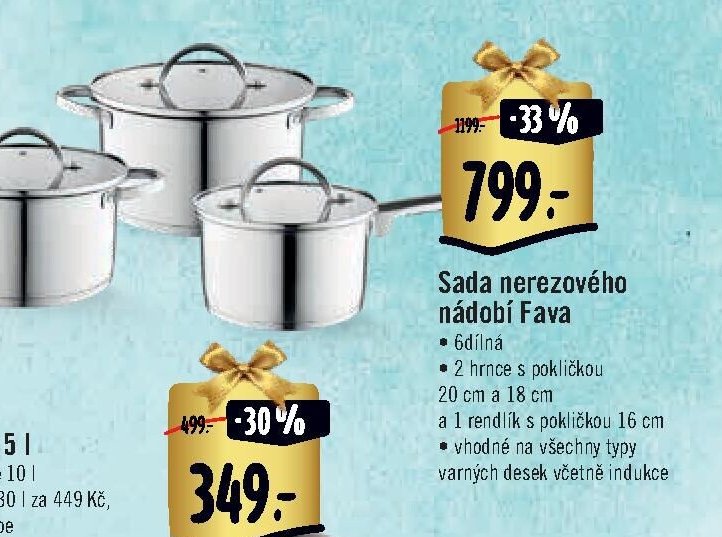 Sada nerezové nádobí Fava