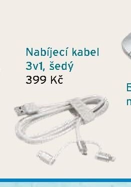 Nabíjecí kabel 3v1, šedý