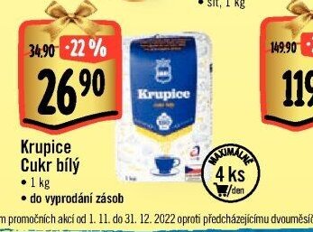 Krupice Cukr bílý