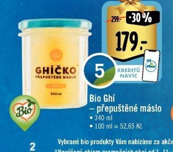 Bio Ghí – přepuštěné máslo