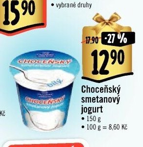 Choceňský smetanový jogurt