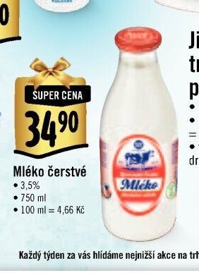 Mléko čerstvé