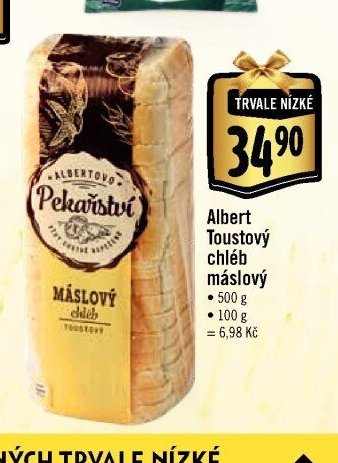 Albert Toustový chléb máslový