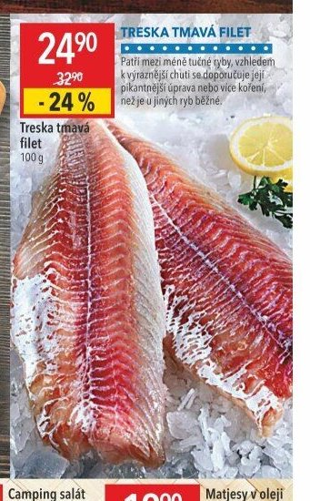 Treska tmavá filet