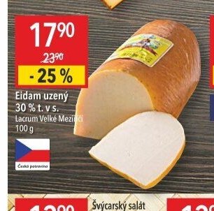 Eidam uzený 30 % t. v s.