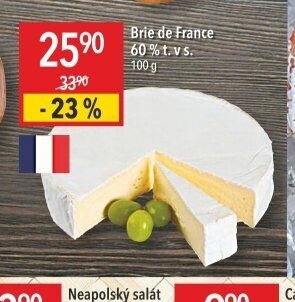 Brie de France 60 % t. v s.