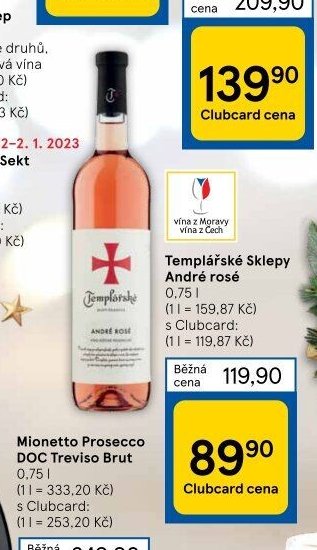 Templářské Sklepy André rosé