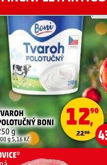 Tvaroh polotučný Boni