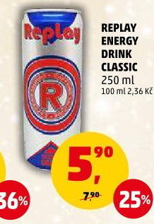 Energetický nápoj Replay